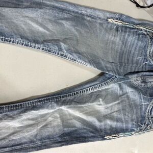 Rock revival vapor blue slim tapered